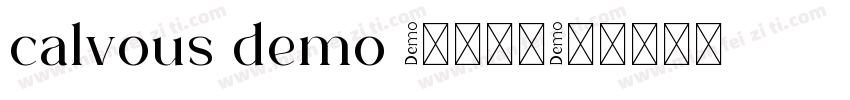 calvous demo -常规字体字体转换